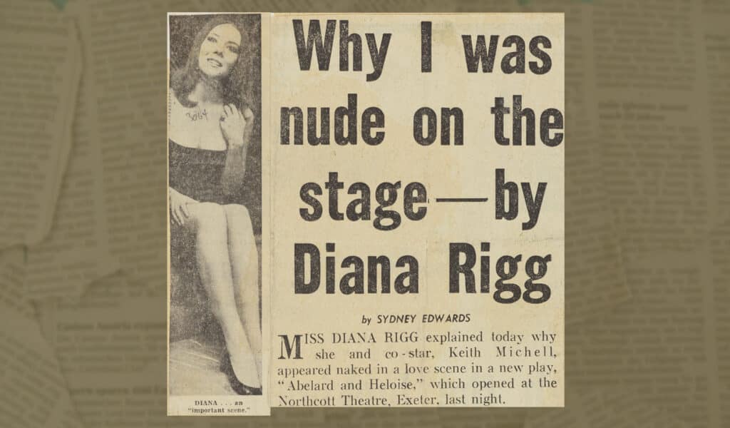 Why I was nude on the stage - by Diana Rigg Newspaper article April 1970