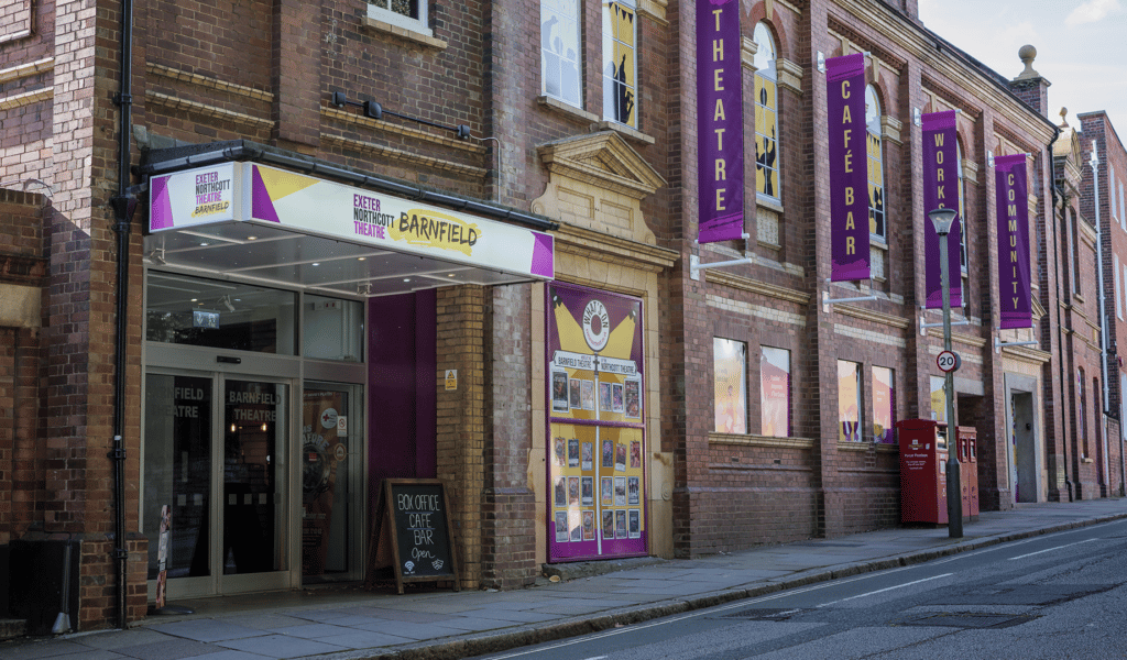 The front of the Barnfield Theatre.