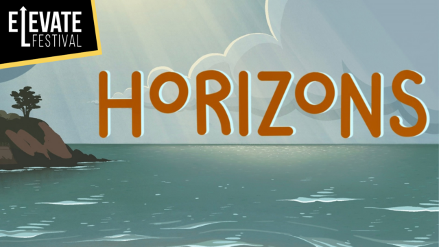 Horizons Artwork: An illustration of the coast. Text reads: Horizons